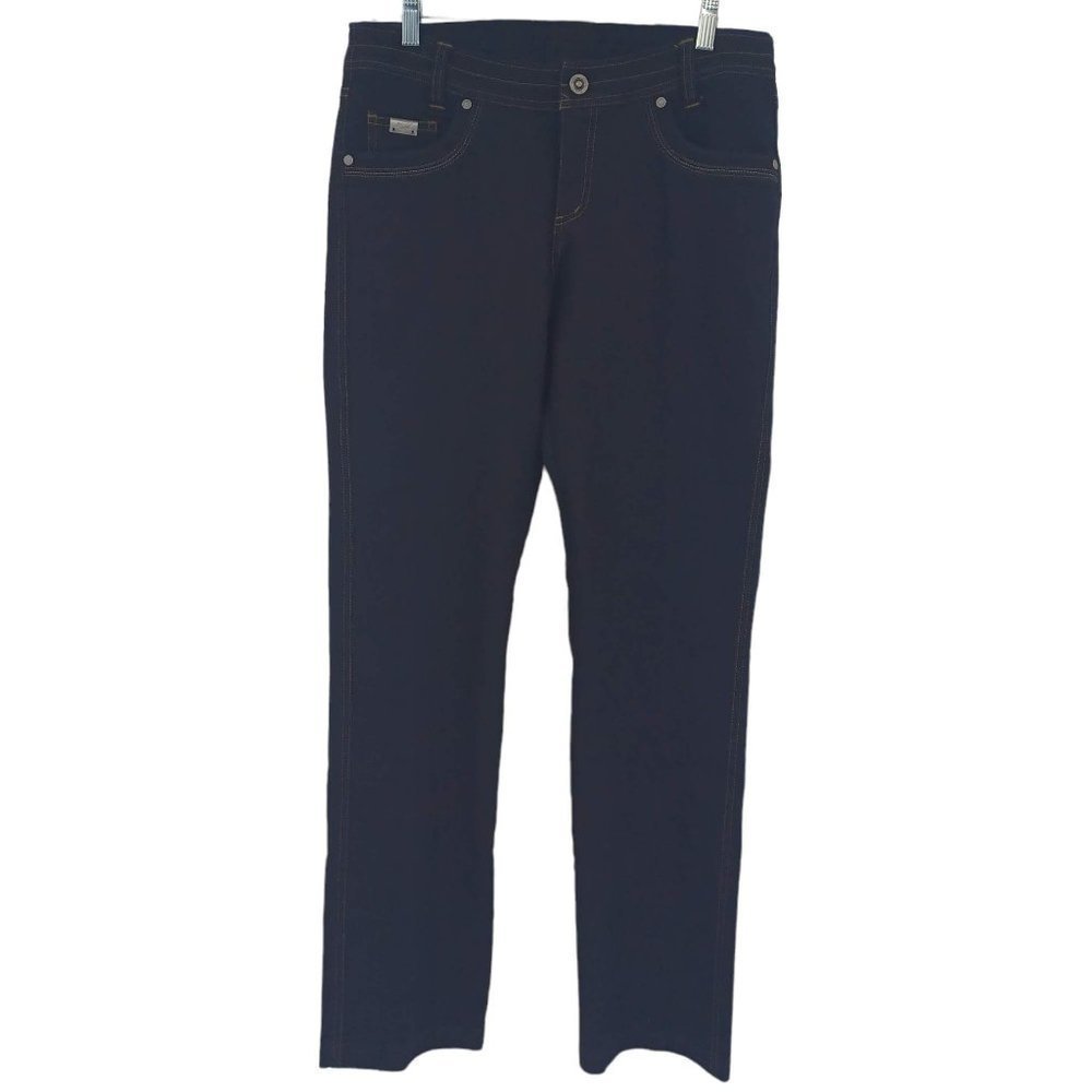 Kuhl Danzr Straight Leg Jeans In Midnight Women's 10 Short Mid Rise Relaxed Fit